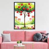 Appelboom Canvas Afdruk (Insitu (Woonkamer))