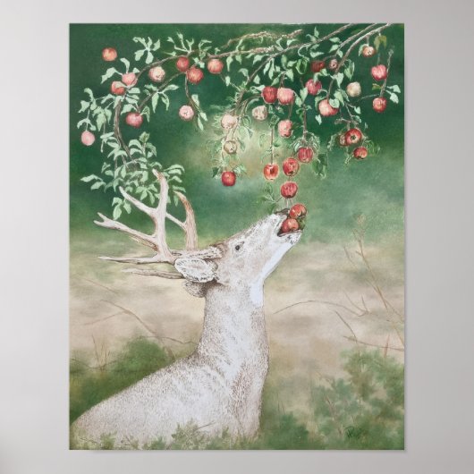 Appelboom hert poster (Voorkant)