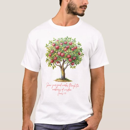 Appelboom Jakobus 3:13 T-shirt (Voorkant)