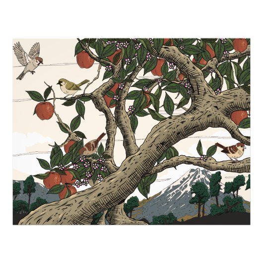 Appelboom Landschap Foto Afdruk (Voorkant)