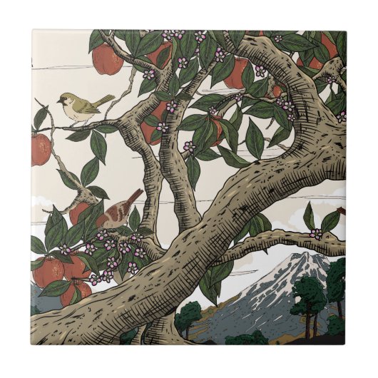 Appelboom Landschap Tegeltje (Voorkant)