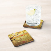 Appelboom met rood fruit bier onderzetter (Rechterzijde)