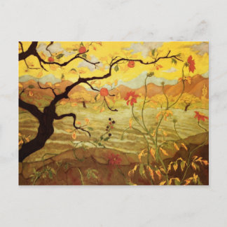 Appelboom met rood fruit briefkaart