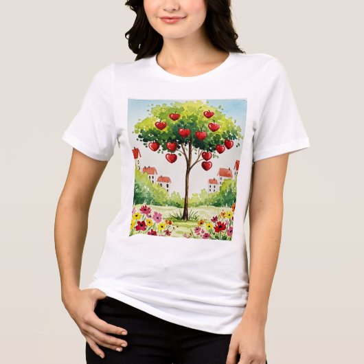 Appelboom Tri-Blend Shirt (Voorkant)