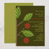 Appelboom vallen bruiloft bruids douche uitnodigin kaart (Voorkant / Achterkant)