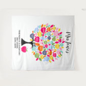 Appelboom voor lerarenpensioen met namen wandkleed (Voorkant (horizontaal))