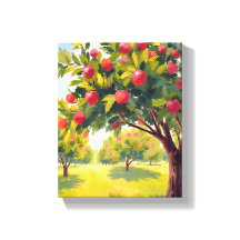 Appelboomgaard Herfst Waterverf