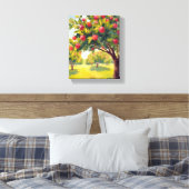 Appelboomgaard Herfst Waterverf Canvas Afdruk (Insitu (Slaapkamer))