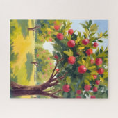 Appelboomgaard Herfst Waterverf Legpuzzel (Horizontaal)