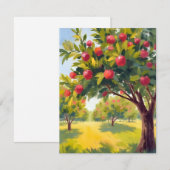 Appelboomgaard Herfstval Waterverf Bedankkaart (Voorkant / Achterkant)