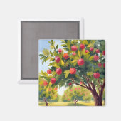 Appelboomgaard Herfstval Waterverf Magneet (Voorkant / Achterkant)