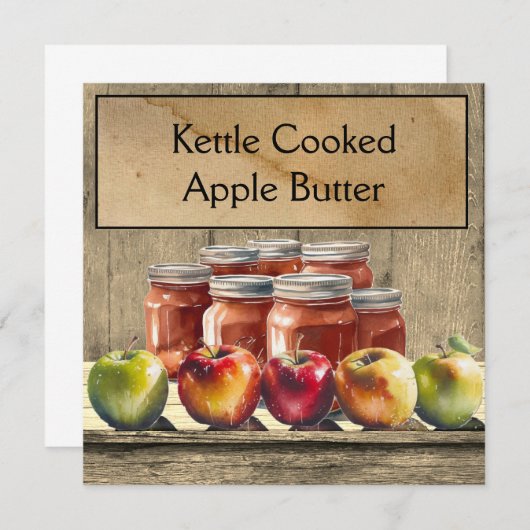 Appelboter, aanpasbaar kaart (Voorkant / Achterkant)