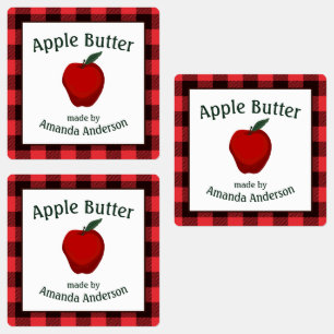 Appelboter inblikken conserven Plaid S Food Label