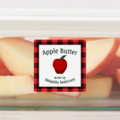 Appelboter inblikken conserven Plaid S Food Label (Aangebracht)