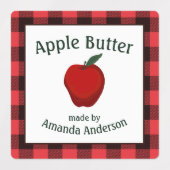 Appelboter inblikken conserven Plaid S Food Label (Design 2)