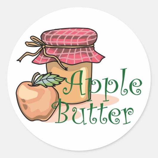 Appelboter Inmaaklabel Ronde Sticker (Voorkant)