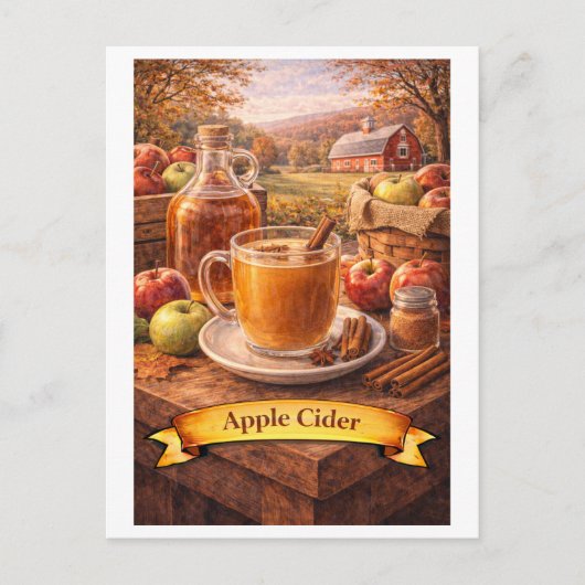 Appelcider (Amerikaanse Voedsel Serie) Briefkaart (Voorkant)
