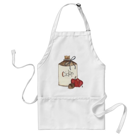 appelcider en appelpluche standaard schort (Voorkant)