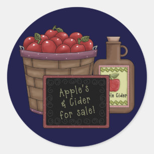 appelcider ronde sticker
