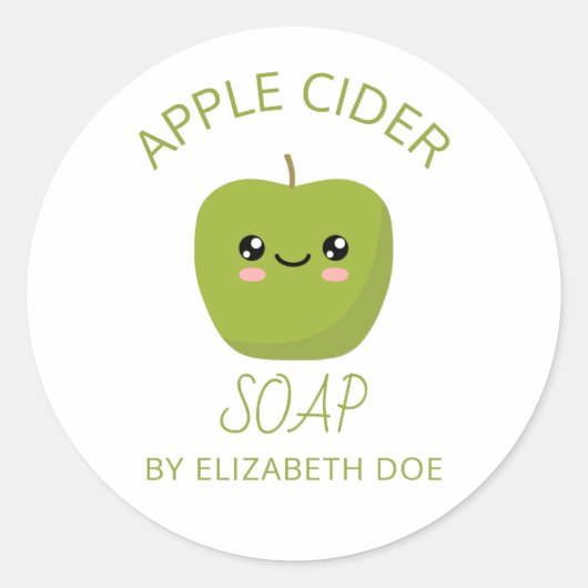 appelciderzeep ronde sticker (Voorkant)