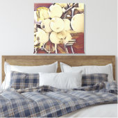 Appelclusterdoek in gouden en bronzen kleur canvas afdruk (Insitu (Slaapkamer))