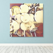 Appelclusterdoek in gouden en bronzen kleur canvas afdruk (Insitu (Houten vloer))