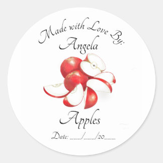 Appelconserven en inmaakstickers en -labels ronde sticker