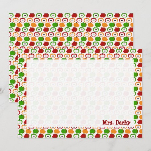 Appelen! Appelen! Appelen! Speciaal papier Notitiekaartje (Voorkant / Achterkant)