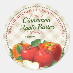 Appelen appelmoes pasteittenvullers fruitconserven ronde sticker