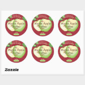 Appelen appelmoes pasteittenvullers fruitconserven ronde sticker (Vel)