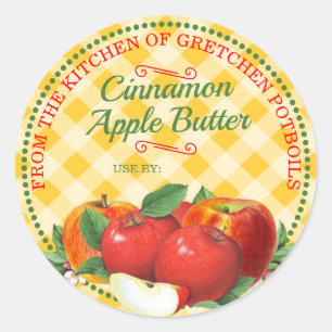 Appelen appelmoes pasteittenvullers fruitconserven ronde sticker