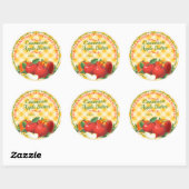Appelen appelmoes pasteittenvullers fruitconserven ronde sticker (Vel)