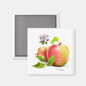 Appelen, bloemen en spatten magneet (Voorkant / Achterkant)
