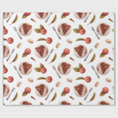 Appelen en appeltaartplakken cadeaupapier (Vlak)