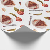 Appelen en appeltaartplakken cadeaupapier (Hoek)