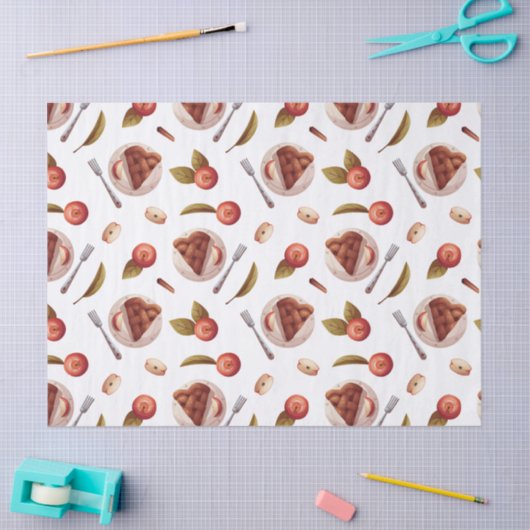 Appelen en appeltaartplakken tissuepapier (Craft)