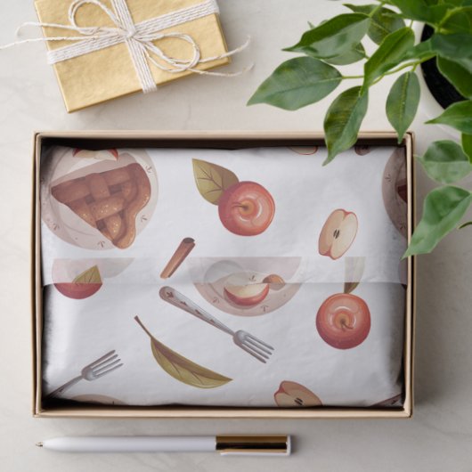 Appelen en appeltaartplakken tissuepapier (Geschenk)