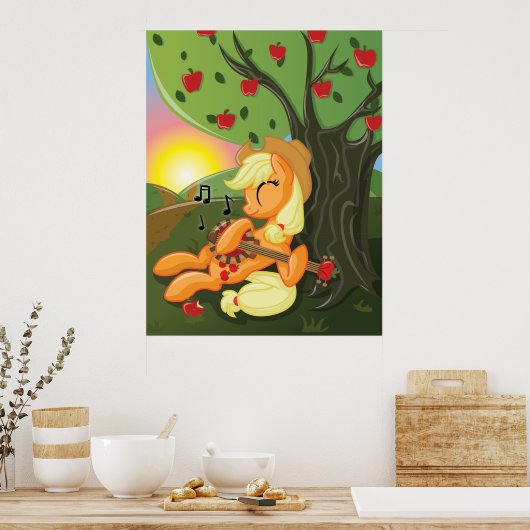 Appelen en banjos op Sunset Poster (Keuken)