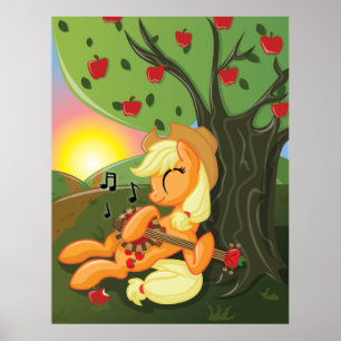 Appelen en banjos op Sunset Poster