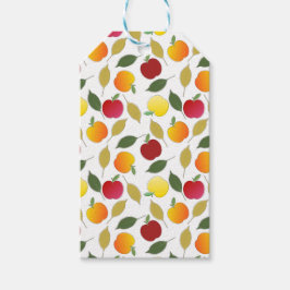 Appelen en bladeren cadeaulabel