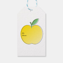Appelen en bladeren cadeaulabel