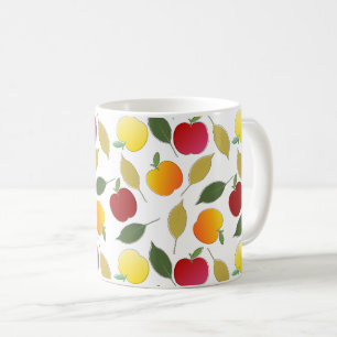 Appelen en bladeren koffiemok