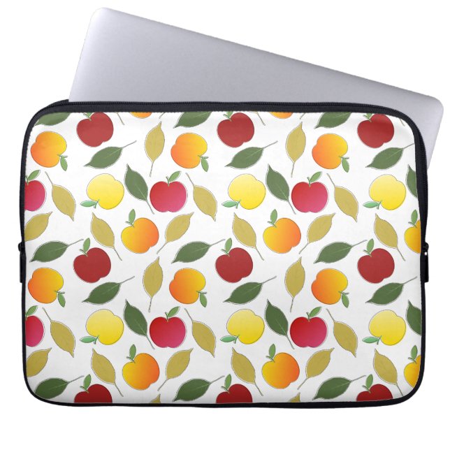 Appelen en bladeren laptop sleeve (Voorkant)