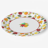 Appelen en bladeren papieren bordje (Gekanteld)