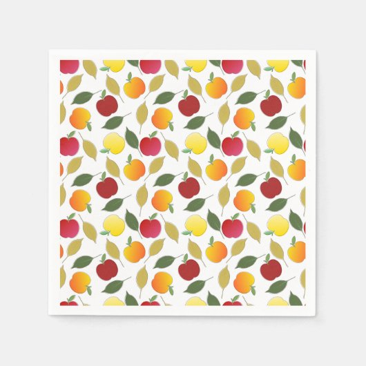 Appelen en bladeren servet (Voorkant)