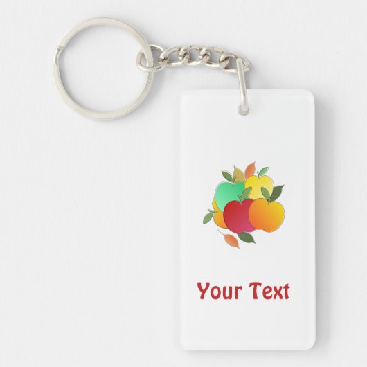 Appelen en bladeren sleutelhanger (Voorkant)