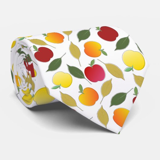 Appelen en bladeren stropdas (Opgerold)