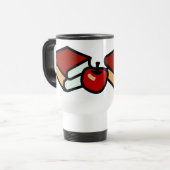 Appelen en boekenreismolen reisbeker (Voorkant links)