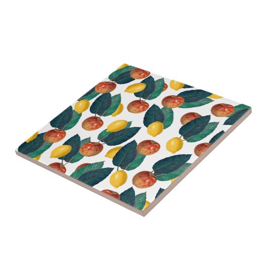 Appelen en lemmetjes tegeltje (Zijkant)