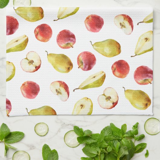 Appelen en peren theedoek (Gevouwen)